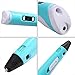 Coocheer 3D drawing pen With LCD Screen Printing Pen for Doodling, Art & Craft Making, 3D Modeling（3 1.75mm ABS Filament）