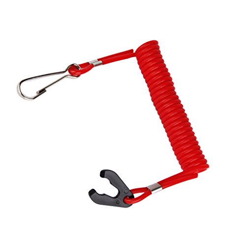 STONCEL Safety Boat Motor Outboard Kill Switch Key Lanyard Ignition Red