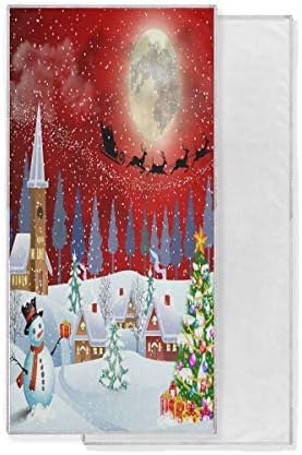 Vinlin Christmas Tree Snowman Soft Bath Towel Absorbent Towel Quick Dry Hand Towel for Home,Bathroom, Pool and Gym