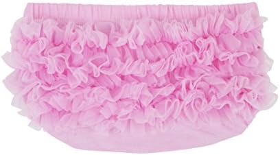 Ruffly Rumps Infant / Toddler Girls' Baby Bloomer w/ Chiffon Ruffles - Pink - 12-18m
