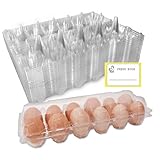 Large Egg Cartons 30 Packs with Sticker Labels