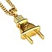 TIDOO Men&Women 18k Golden Pendant Chain Necklace, HIP HOP Boys Stainless-steelNecklace