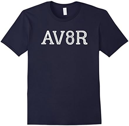 Mens AV8R Aviator Aviation Pilot Aeronautics T Shirt Large Navy