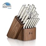 Cangshan S1 Series 1022599 German Steel Forged 17-Piece Knife Block Set, Walnut
