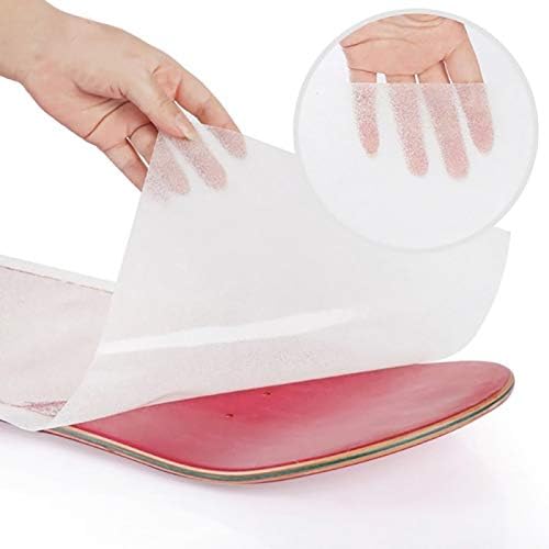 Skateboard Grip Tape Sheet, Waterproof Scooter Grip Tape, Longboard Grip Tape, Anti Slip Bubble Free Griptape for Rollerboard, Stairs, Gun, Pedal, Pistol, Wheelchair, Step