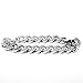 Feraco Heavy Metal Cuban Curb Link Chain Men's Bracelet Powerful Stainless Steel Bangle Bracelet,8.66 Inch