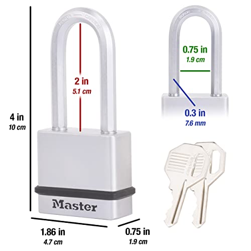 Master Lock M530XDLH Magnum Solid Steel Keyed Padlock, 13/4 in. Wide
