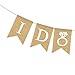Jute Burlap I Do BBQ Banner Wedding Shower Bridal Shower Engagement Party Garland Decoration