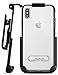Encased iPhone Xs MAX Belt Clip Clear Case with Holster Clip, Ultra Slim Fit Transparent Cover with Metal Kickstand and Belt Holder (Reveal Series) for Apple iPhone Xs MAX Phone (Clear/Black)