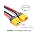 YoungRC 4 Pairs XT60H Plug Male Female Connector Cable with Sheath Housing Connector with 100mm 12AWG Silicon Wire for RC Lipo Battery FPV Drone ESC