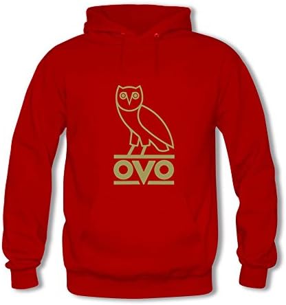 James Prescott Mens Hoodies OVO Bird Red Size XXL