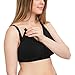 Kindred Bravely Simply Sublime Nursing Bra for Breastfeeding and Maternity (Black, Large)