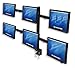 Mount-It! 6 Monitor Stand | Six Monitor Desk Mount | Fits 6 (Hex) Computer Screens 13 15 17 19 21 Inches | Heavy Duty Height Adjustable | VESA 75 100 Compatible Displays | Double C-Clamp Base