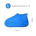 Blue Waterproof Rain Shoe Covers  for Traveling - Durable,Water Resistant,Non slip,Non-toxic,Recyclable,Stretchable Boot Overshoe - Elasticity Gear Galoshes fits for Men Women Kids (Large US 7.5-11)