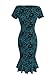 VfEmage Womens Elegant Vintage Floral Flower Print Mermaid Midi Mid-Calf Dress