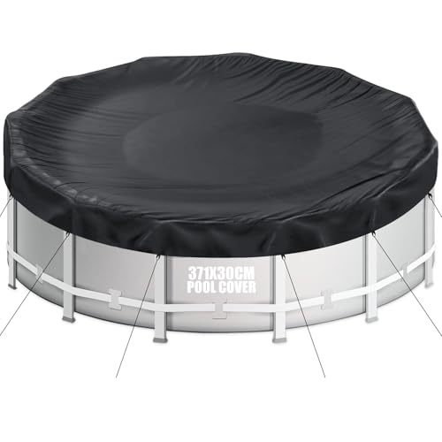 Aipwerer Poolabdeckung Rund 366, 420D Ø371cm für 320-366cm Pool
