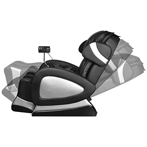 vidaXL-Poltrona-Elettrica-Massaggiante-Massaggio-Schermo-Comandi-Similpelle-Nera