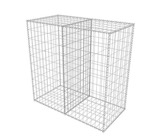 Gabione, Gabion Netzkorb Pflanzen Hochbeet aus Verzinkter Stahl für Garten, 100 x 50 x 100 cm