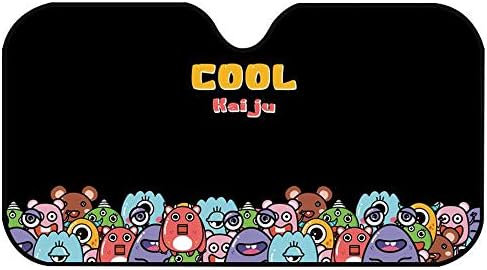 GST Car Windshield Visor, Windshield Sunscreen Sunshade Funny Cat Car Windshield Sun Visor Strong UV Protection (72 * 125CM),colored