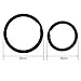 Shappy Flat Key Rings Metal Keychain Rings Split Keyrings for Home Car Keys Attachment, 1 and 1.25 Inch, Black, 20 Pieces