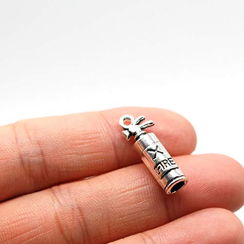 MT 2007 Alloy Charms, Silver Tone Handmade Supply Charms, Handmade Craft, Handmade Jewelry Supply (50PCS CC15 Fire Extinguisher Charms)