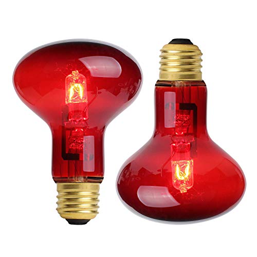 OMAYKEY 75W 2 Pack Infrared Heat Lamp Bulb Red Light Glass Heating Lamps Bulbs for Lizard Snake Chameleon Bearded Dragon Aquarium Reptiles & Amphibians - Thumbnail 5