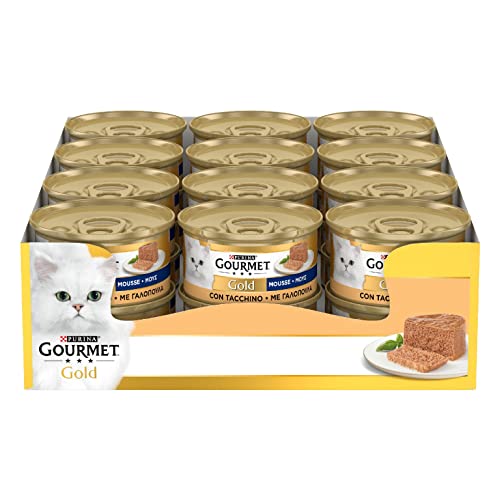 GOURMET Gold Wet Food for Adult Cats Mousse, 24 x 3 oz Cans