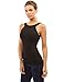 PattyBoutik Women Round Neck Halter Tank Top (Black Medium)