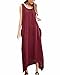 ZANZEA Women's Loose Sleeveless Pockets Irregural Hem A-line Long Maxi Dress
