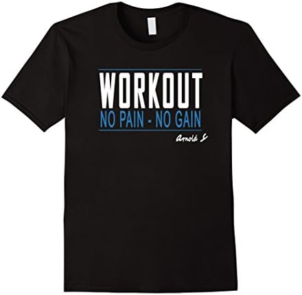 Men's Fitness Tees No Pain No Gain Workout Printing Top Gym 2XL Black