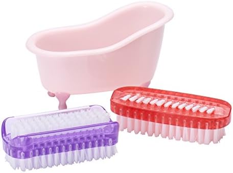 Nail Brush fingernail Brushes for Cleaning Hand Brushes for Nails fingernail Scrubber Hand Washing Brush Small Plastic Bathtub for Soap