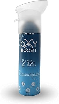 Soul Enterprise Natural Portable Oxygen Cylinder Can with Inbuilt Mask 9 Litre,160 Breaths Approx (pack of 1)