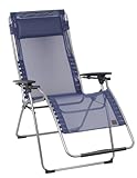 Lafuma LFM3093-3862 Futura XL Zero Gravity Recliner - Silver Frame with Ocean Iso Batyline Fabric