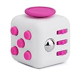 Omaky Fidget Cube Relieves Stress And Anxiety for Children and Adults Anxiety Attention Toy ,Ship From USA (Rose White)