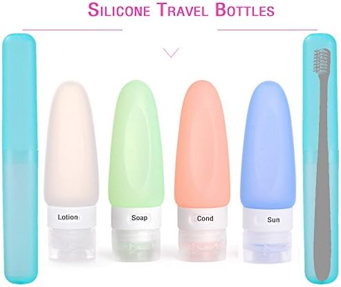 Travel Shampoo Conditioner Sets, 3 Oz Portable Squeezable, Leakproof,  Travel Bottles Carry On Lotion Shampoo, Cosmetic Containers Refill, Travel Camping Hotel TSA Approved Bottles Shower Accessories