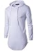 pujingge Men's Hipster Hip Hop Hoodie Tshirt Long Drop Tail Long Sleeve Shirt