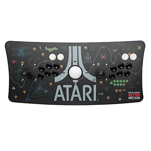 Atari Ultimate Arcade Fightstick USB Dual Joystick with Trackball 2 Player Game Controller