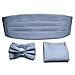 PenSee Mens Formal Solid Pre-tied Bow Tie & Pocket Square & Cummerbund Set