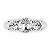 Metal Factory Sterling Silver 925 Cubic Zirconia CZ 3 Stone Engagement Ring