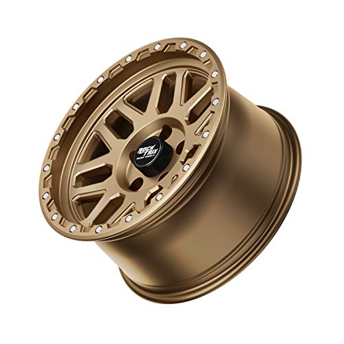 RockTrix RT110 17 inch Wheel Compatible with Jeep Wrangler JK JL 5x5 Bolt Pattern 17x9 (+12mm
