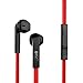 Earbuds with Microphone, MXditect In Ear Earphones Headphones with 3.5 mm Jack w/ Stereo HIFI Sound for iPhones, Android Red