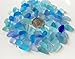 Sea Glass Beads/Beach Glass Beads for Jewelry Making (Small Size / 8-12 mm, Multicolored Blue Cobalt Aqua Purple-Blue Mix, Not Drilled) (100 Pieces)