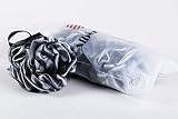 Albertino Large Bath Pouf Loofahs Shower Sponge Body Scrubber Pack of 3 Black