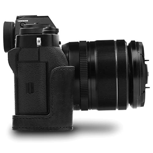 MegaGear MG1552 Ever Ready Demi Étui en Cuir Véritable avec Bandoulière pour Fujifilm X-T3 - Noir - Image 3
