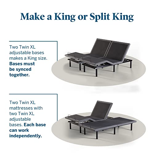 Lucid L600 Adjustable Bed Base Frame Twin XL Zero Gravity