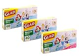 Disney Princess Lunch Bags for Kids Girls ~ 120 Ct Value Pack (Pack of 3 40-ct Sandwich Bags; Disney Princess School Supplies)