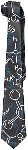 Men's Tie Chemistry Formula Atom Long Necktie Skinny Neckwear Silk