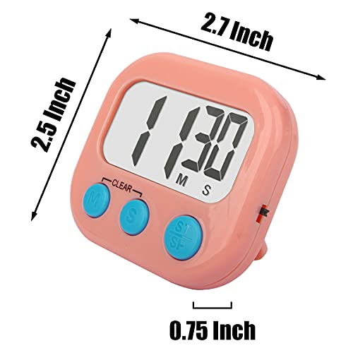 2Pack Classroom Timers For Teachers Kids Digital Timer Pink White on