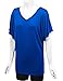 LL WT1038 Womens V Neck Short Sleeve Dolman Top M COBALT_BLUE