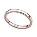 2mm Rose Gold Plated Titanium Ring Engagement Wedding Band